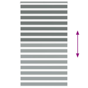 Rullgardin zebra mörkgrå 120x200 cm tyg bredd 115,9cm polyester