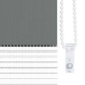 Rullgardin zebra mörkgrå 120x200 cm tyg bredd 115,9cm polyester