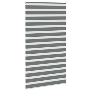 Rullgardin zebra mörkgrå 130x200 cm tyg bredd 125,9cm polyester