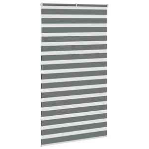 Rullgardin zebra mörkgrå 130x200 cm tyg bredd 125,9cm polyester
