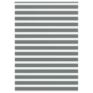 Rullgardin zebra mörkgrå 165x200 cm tyg bredd 160,9cm polyester