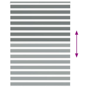 Rullgardin zebra mörkgrå 165x200 cm tyg bredd 160,9cm polyester