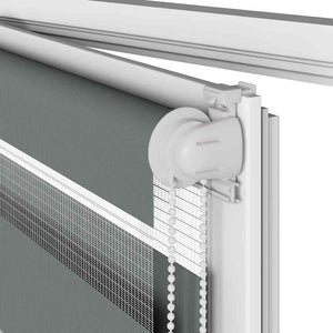 Rullgardin zebra mörkgrå 120x230 cm tyg bredd 115,9cm polyester