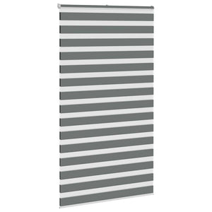 Rullgardin zebra mörkgrå 120x230 cm tyg bredd 115,9cm polyester
