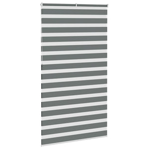 Rullgardin zebra mörkgrå 120x230 cm tyg bredd 115,9cm polyester