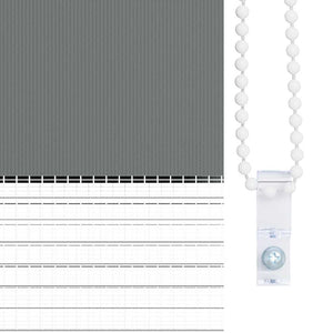 Rullgardin zebra mörkgrå 120x230 cm tyg bredd 115,9cm polyester