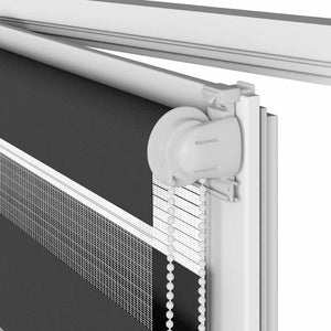 Rullgardin zebra svart 90x100 cm tyg bredd 85,9 cm polyester