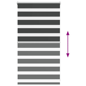 Rullgardin zebra svart 90x100 cm tyg bredd 85,9 cm polyester