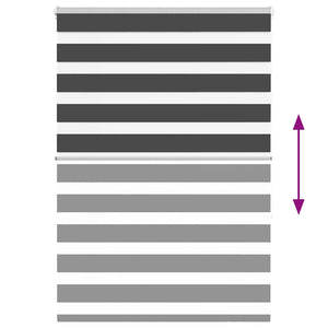 Rullgardin zebra svart 100x150 cm tyg bredd 95,9 cm polyester