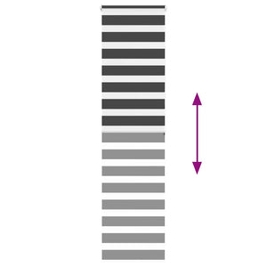 Rullgardin zebra svart 65x200 cm tyg bredd 60,9 cm polyester