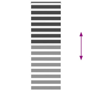 Rullgardin zebra svart 85x200 cm tyg bredd 80,9 cm polyester