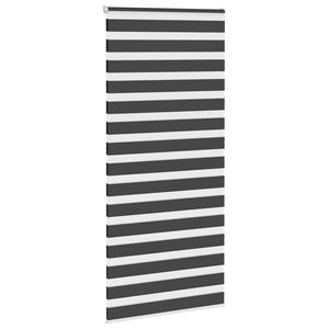Rullgardin zebra svart 100x200 cm tyg bredd 95,9 cm polyester