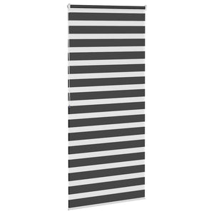 Rullgardin zebra svart 100x200 cm tyg bredd 95,9 cm polyester