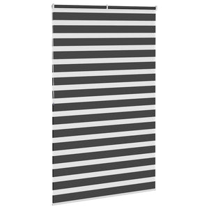 Rullgardin zebra svart 140x200 cm tyg bredd 135,9 cm polyester