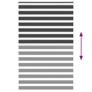 Rullgardin zebra svart 140x200 cm tyg bredd 135,9 cm polyester