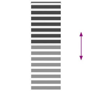 Rullgardin zebra svart 70x230 cm tyg bredd 65,9 cm polyester