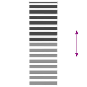 Rullgardin zebra svart 75x230 cm tyg bredd 70,9 cm polyester