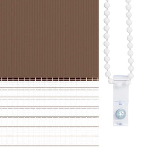 Rullgardin zebra brun 75x150 cm tyg bredd 70,9 cm polyester