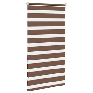 Rullgardin zebra brun 80x150 cm tyg bredd 75,9 cm polyester