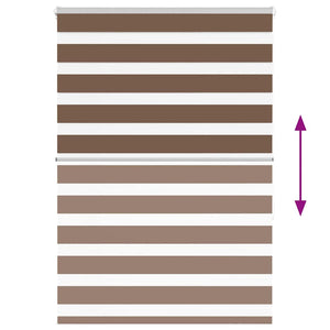Rullgardin zebra brun 100x150 cm tyg bredd 95,9 cm polyester