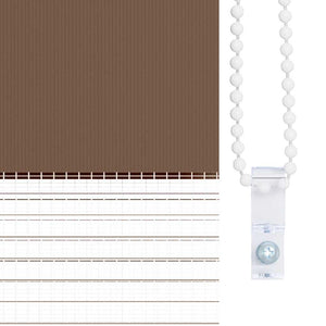 Rullgardin zebra brun 100x150 cm tyg bredd 95,9 cm polyester