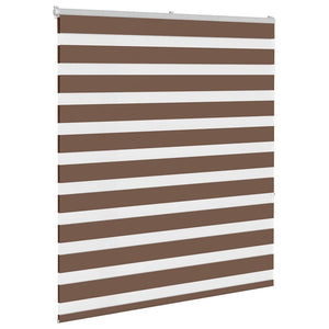 Rullgardin zebra brun 135x150 cm tyg bredd 130,9 cm polyester