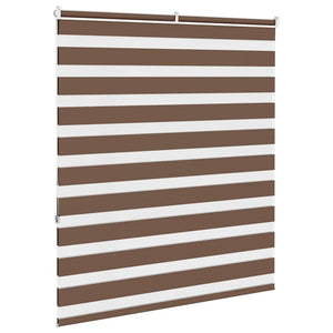 Rullgardin zebra brun 135x150 cm tyg bredd 130,9 cm polyester