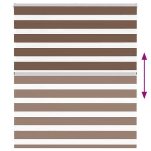 Rullgardin zebra brun 135x150 cm tyg bredd 130,9 cm polyester