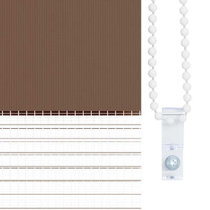 Rullgardin zebra brun 135x150 cm tyg bredd 130,9 cm polyester