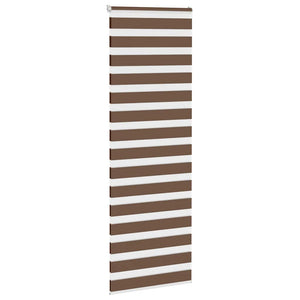 Rullgardin zebra brun 80x200 cm tyg bredd 75,9 cm polyester
