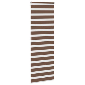 Rullgardin zebra brun 80x200 cm tyg bredd 75,9 cm polyester