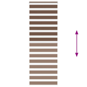 Rullgardin zebra brun 80x200 cm tyg bredd 75,9 cm polyester