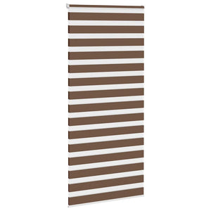Rullgardin zebra brun 110x200 cm tyg bredd 105,9 cm polyester
