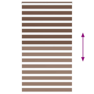 Rullgardin zebra brun 120x200 cm tyg bredd 115,9 cm polyester