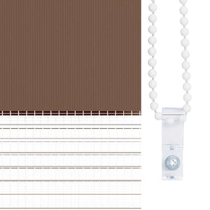 Rullgardin zebra brun 120x200 cm tyg bredd 115,9 cm polyester