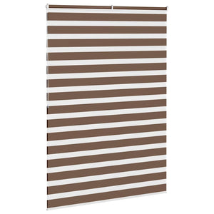 Rullgardin zebra brun 160x200 cm tyg bredd 155,9 cm polyester
