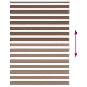 Rullgardin zebra brun 160x200 cm tyg bredd 155,9 cm polyester