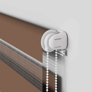 Rullgardin zebra brun 160x200 cm tyg bredd 155,9 cm polyester