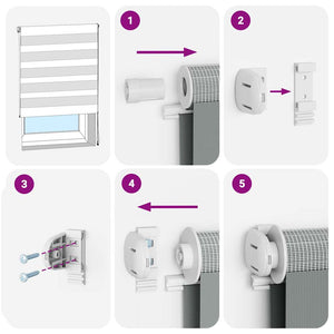 Rullgardin zebra brun 165x200 cm tyg bredd 160,9 cm polyester