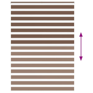 Rullgardin zebra brun 165x230 cm tyg bredd 160,9 cm polyester