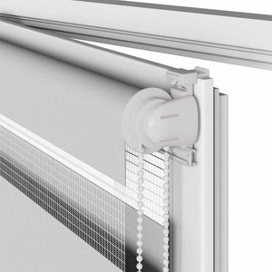 Rullgardin zebra ljusgrå 165x200 cm tyg bredd 160,9cm polyester