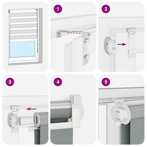 Rullgardin zebra 85x150 cm tyg bredd 80,9 cm polyester