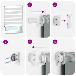 Rullgardin zebra 55x200 cm tyg bredd 50,9 cm polyester