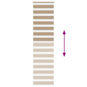 Rullgardin zebra 65x200 cm tyg bredd 60,9 cm polyester