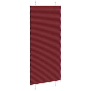 Plisserad persienn Bordeaux röd 85x200 cm tyg bredd 84,4 cm