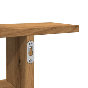 Vägghyllor 2 st ek 50x12x50 cm konstruerat trä