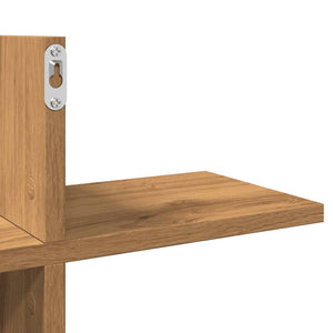 Vägghylla ek 124,5x18x60,5 cm konstruerat trä