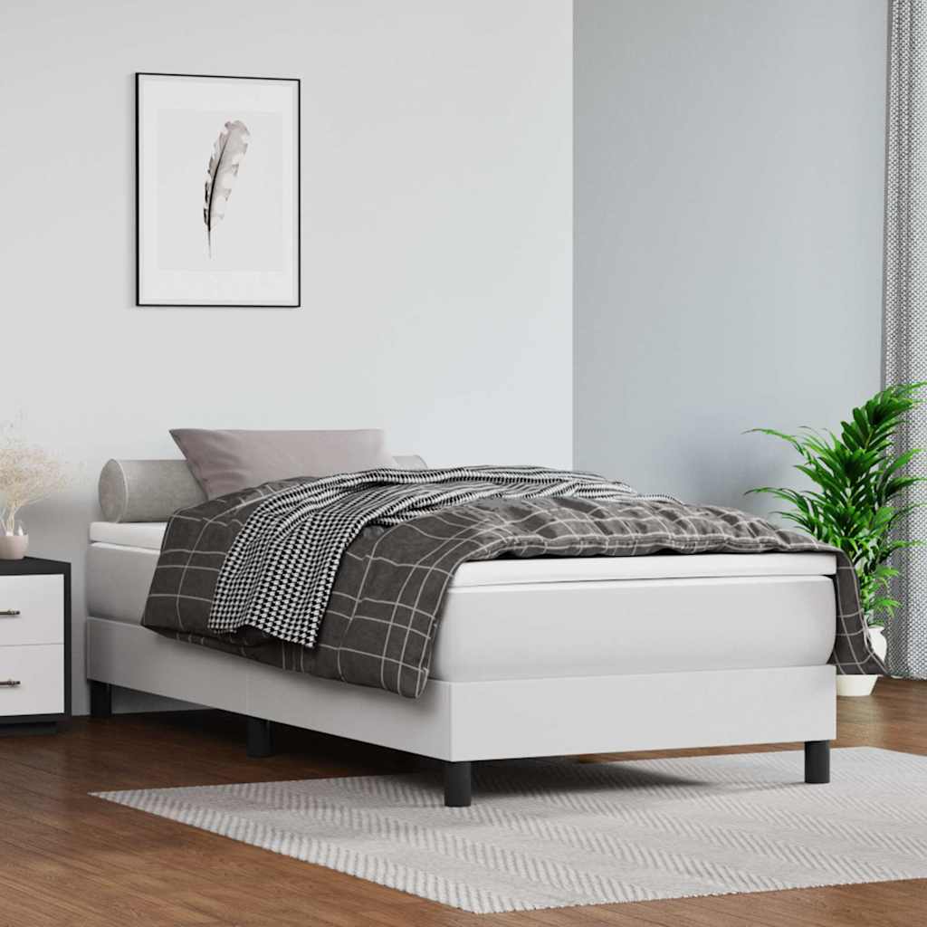 Pocketresårmadrass för barn medium vit 80x160 cm konstläder