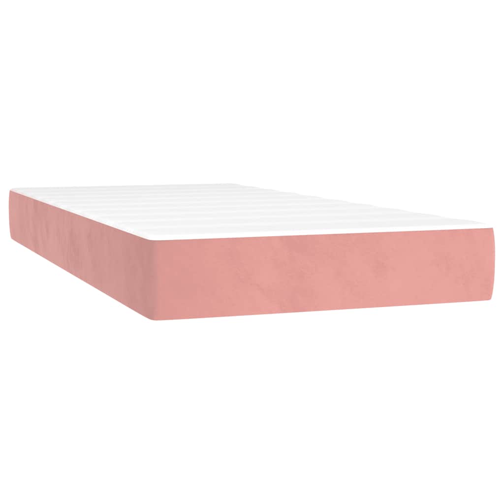 Pocketresårmadrass medium rosa 100x210x20 cm sammet