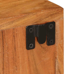 Sängbord 2 pcs Brun 35 x 33 x 48 cm Massivt Trä Akacia